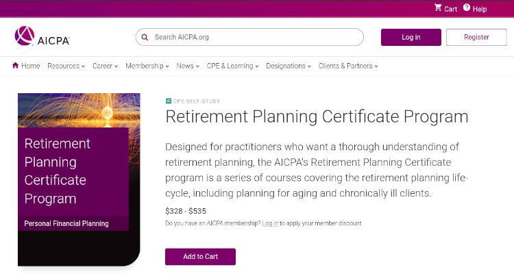 Retirement Planning Certificate Program by AICPA